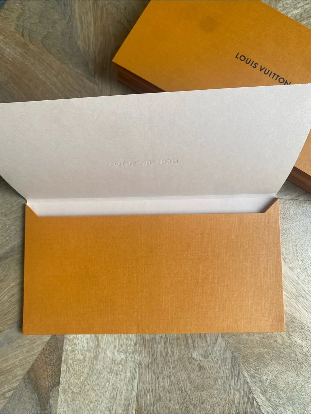 Louis Vuitton Bright Orange Card Envelope Set